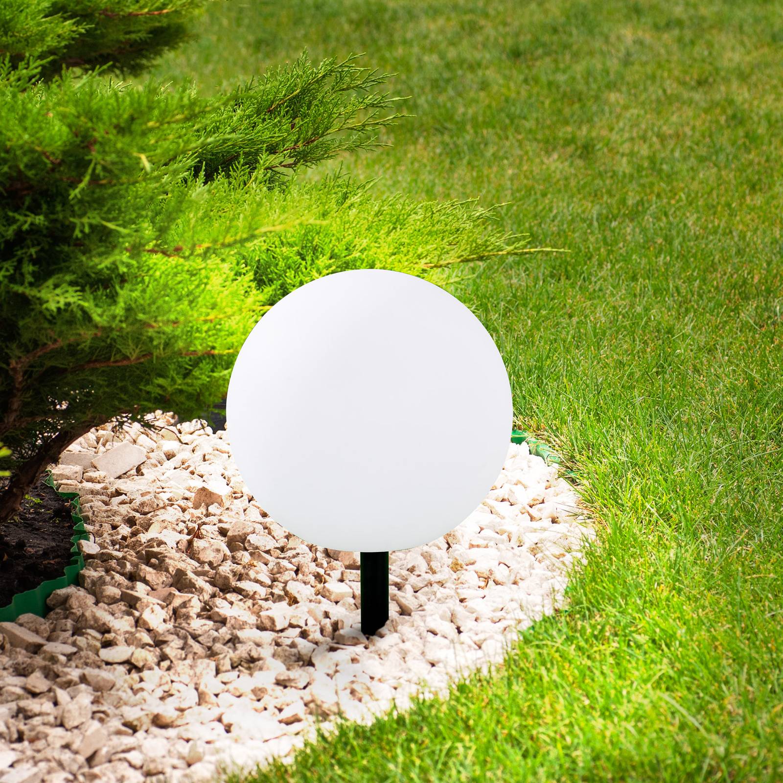 Lindby Lampe solaire LED décorative Lago sphérique LINDBY