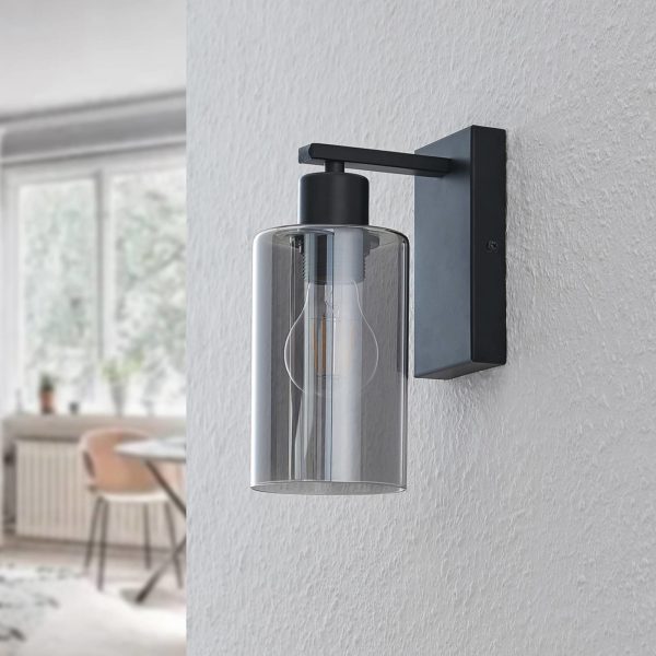 Lindby Emavi applique avec verre fumé LINDBY