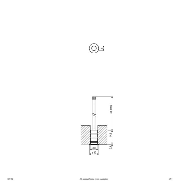 EVN LD1102 lampe encastrable IP68 Ø1cm 0