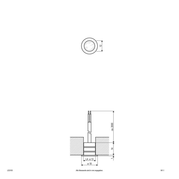 EVN LD2103 lampe 12V IP68 Ø1