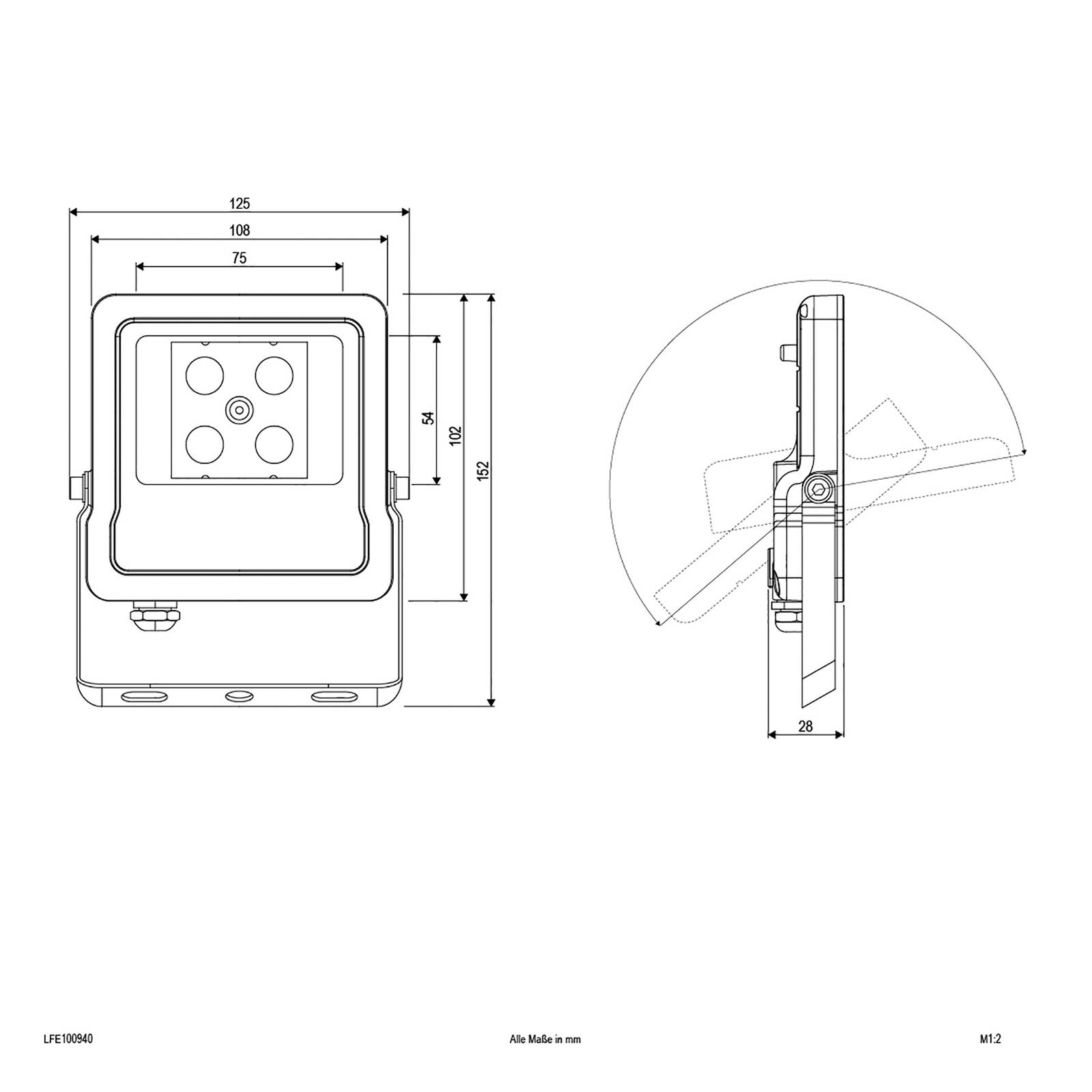 EVN Panthera spot d’extérieur LED IP65 10W 4 000K EVN