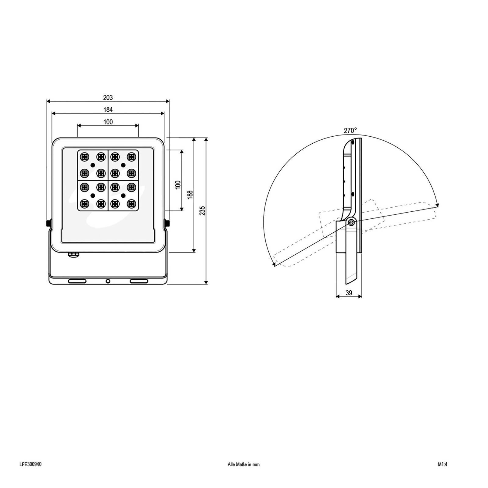 EVN Panthera spot d’extérieur LED IP65 30W 4 000K EVN