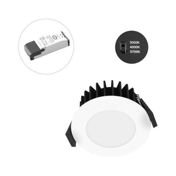 EVN Solido68 LED plafonnier encastré 7W blanc EVN