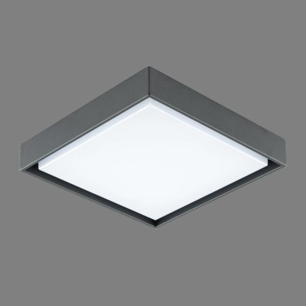 EVN Tectum plafonnier extérieur LED angulaire 110° EVN