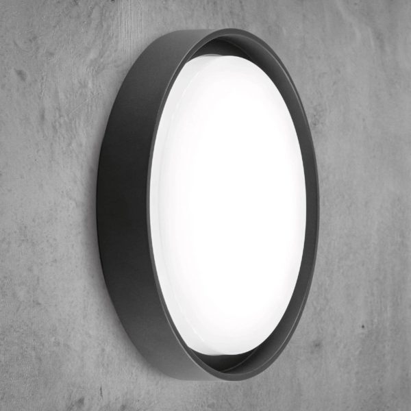 EVN Tectum plafonnier d’extérieur LED rond, 25 cm EVN