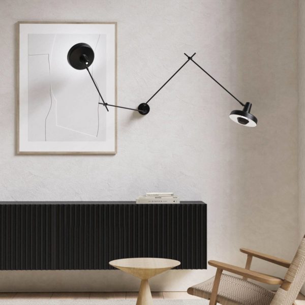 GRUPA Arigato applique 2 lampes 90cm noire GRUPA