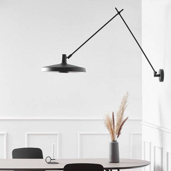 GRUPA Arigato mur à 1 lampe 140cm Ø45cm noir GRUPA
