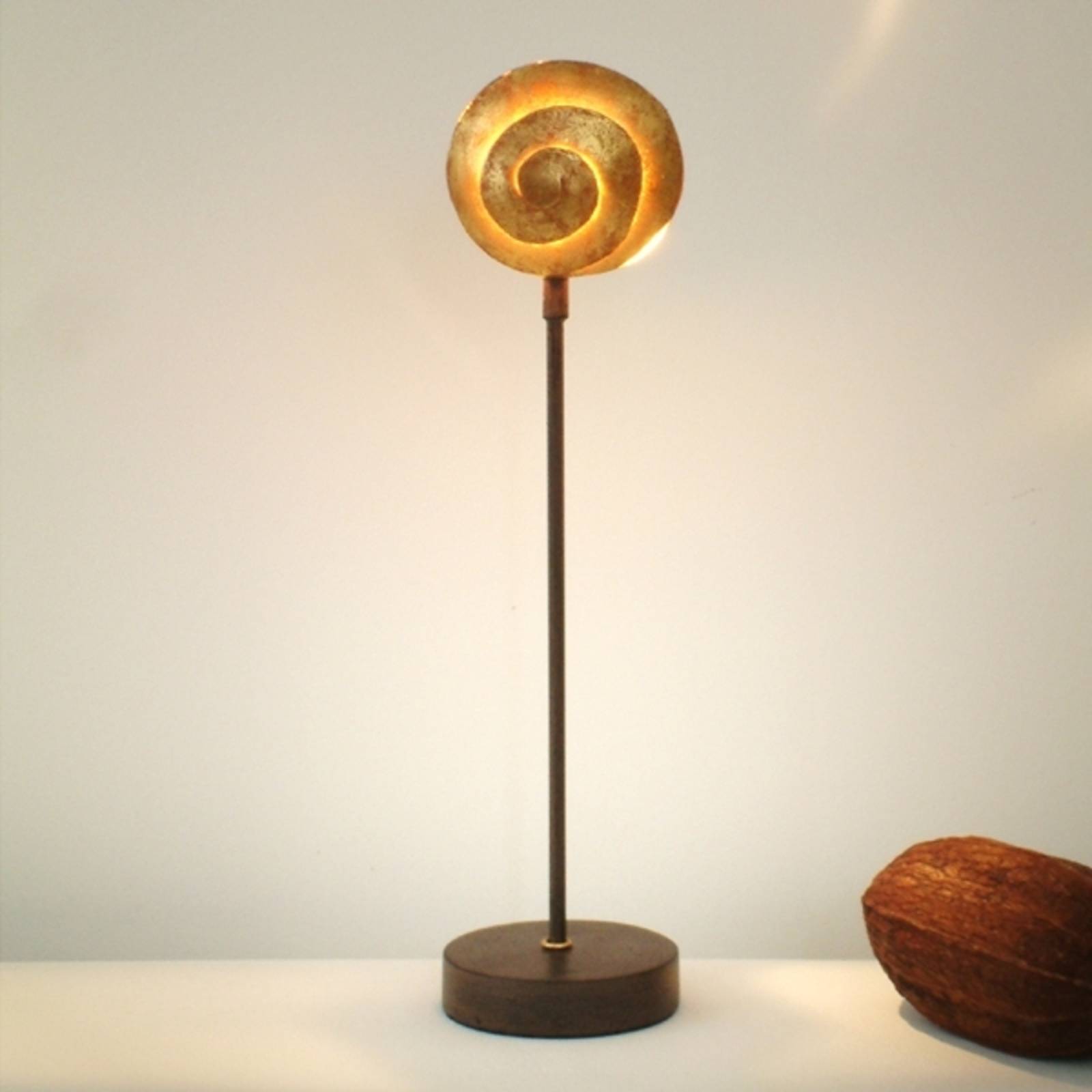 Holländer Jolie lampe Schnecke Gold en fer Holländer