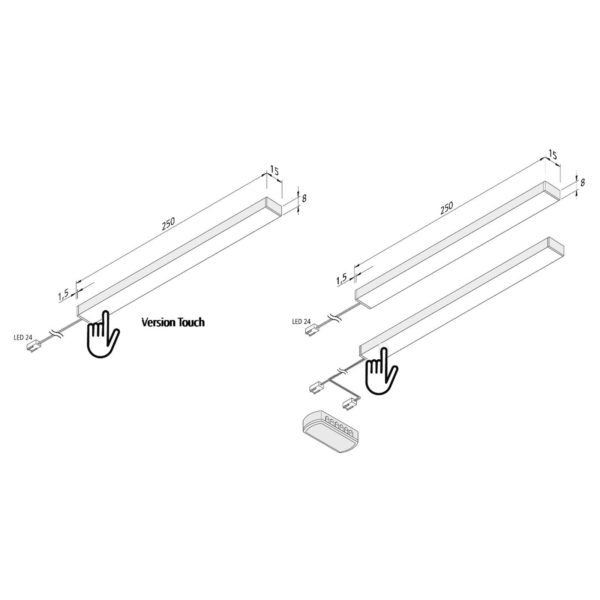 Hera Lampe sous meuble LED Add-ON Mini par 3