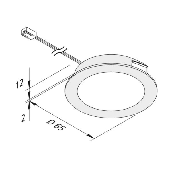 Hera LED à encastrer FAR 58, acier 3W 3 000K Hera