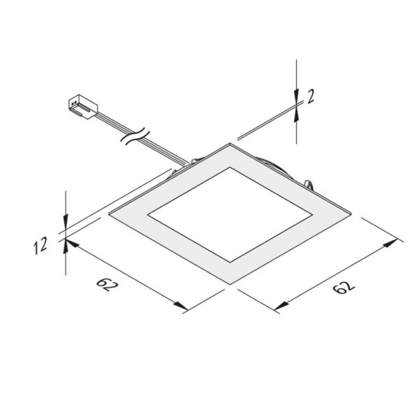 Hera LED à encastrer FAQ 58 acier 5x