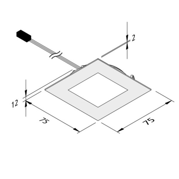Hera LED à encastrer Dynamic FAQ 68 acier 3W CCT Hera