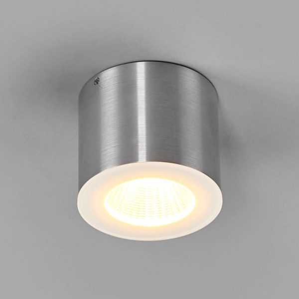 Helestra Oso spot plafond LED, rond, aluminium mat Helestra