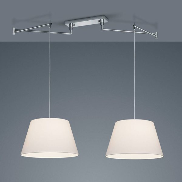 Helestra Certo suspension conique 2 lampes blanche Helestra
