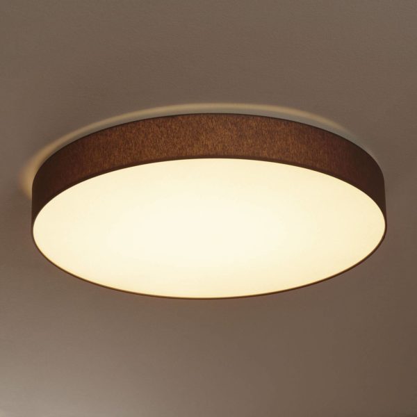 Hufnagel Plafonnier LED Luno avec abat-jour en chintz Hufnagel