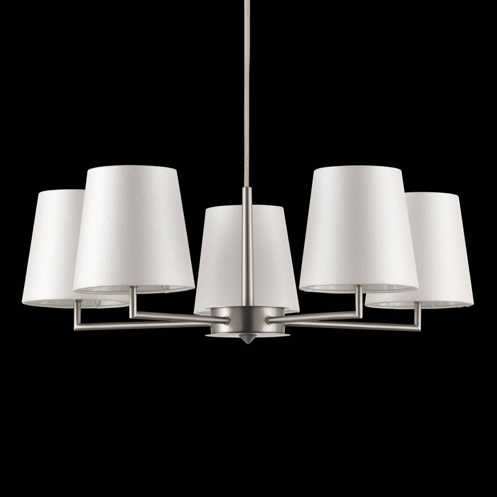 Hufnagel Lustre La Havane à 5 lampes blanc crème Hufnagel