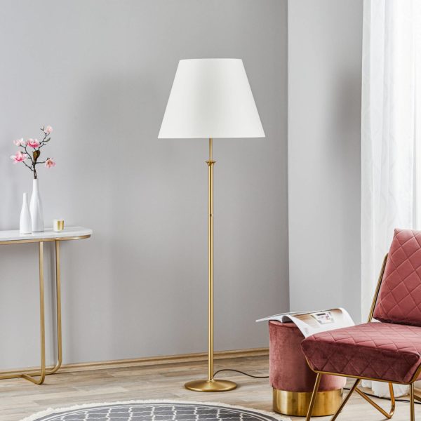 Hufnagel Lampadaire Royce avec lampe de plafond crème Hufnagel