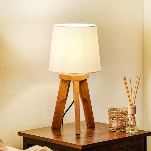HerzBlut Tre lampe à poser, chêne huilé, 42 cm HerzBlut