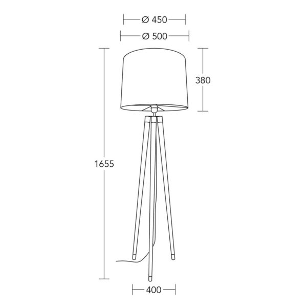 HerzBlut Briany lampadaire, support épicéa HerzBlut