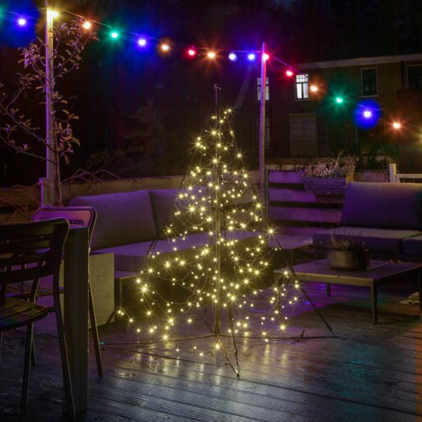 Fairybell sapin à mât 240 LED clignotant 150 cm Fairybell