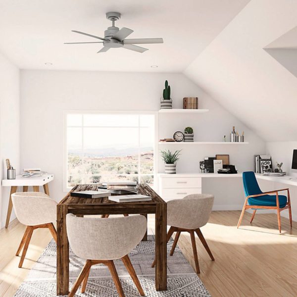 Hunter Kennicott ventilateur de plafond argent mat Hunter