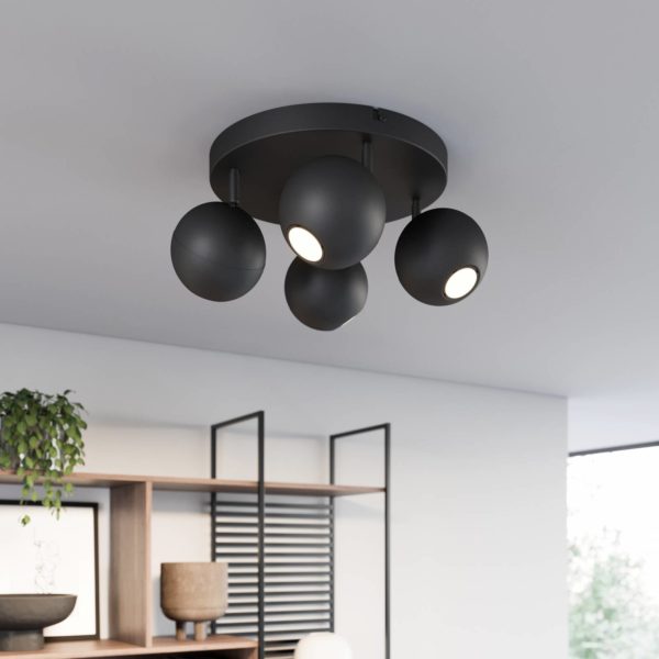 HELam Plafonnier avec spots Midnight noir