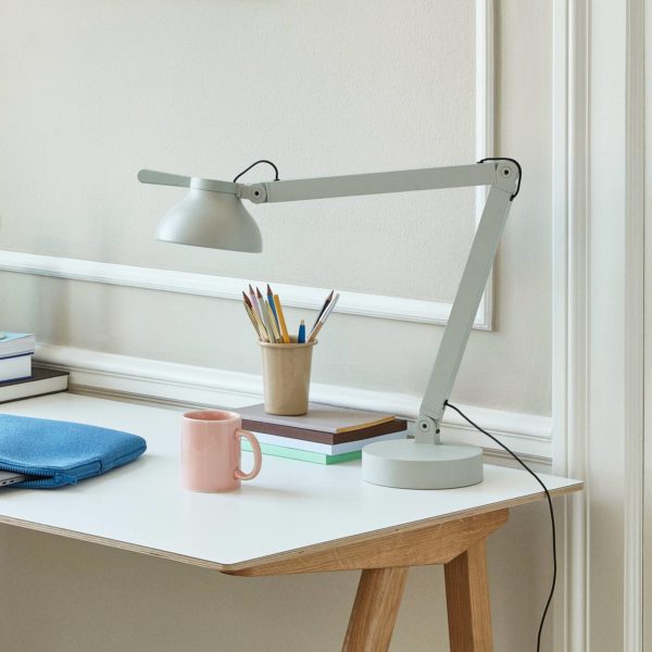 HAY PC Double Arm lampe de bureau LED, gris cendre Hay
