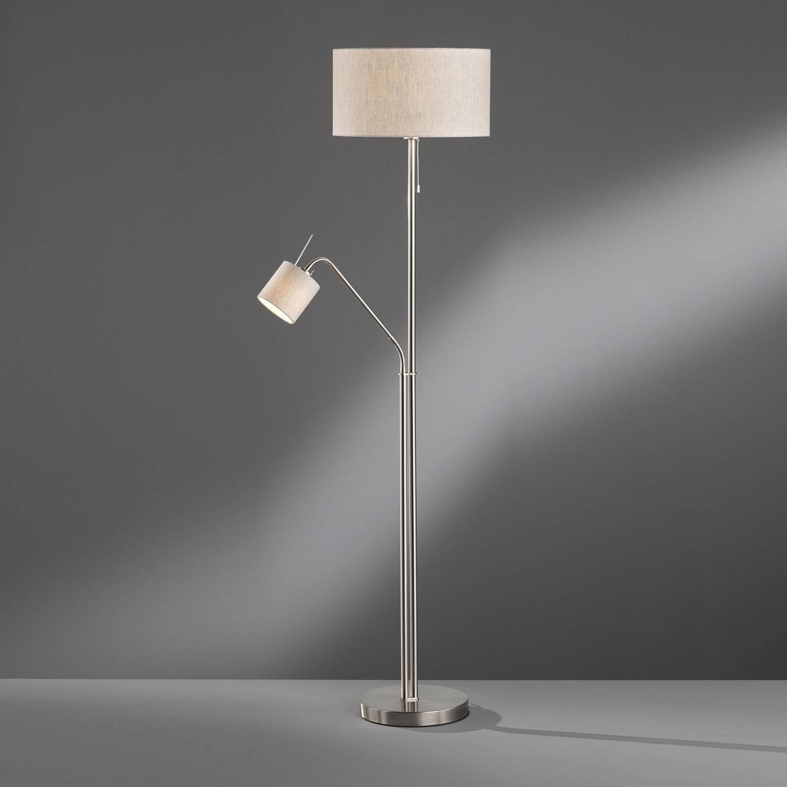 FISCHER & HONSEL Lampadaire en tissu Layer avec liseuse