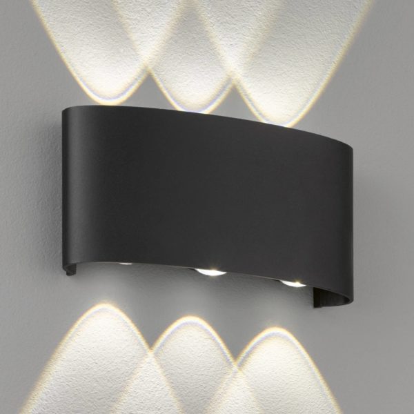 FISCHER & HONSEL Applique d'extérieur LED Berlin à six lampes FISCHER & HONSEL