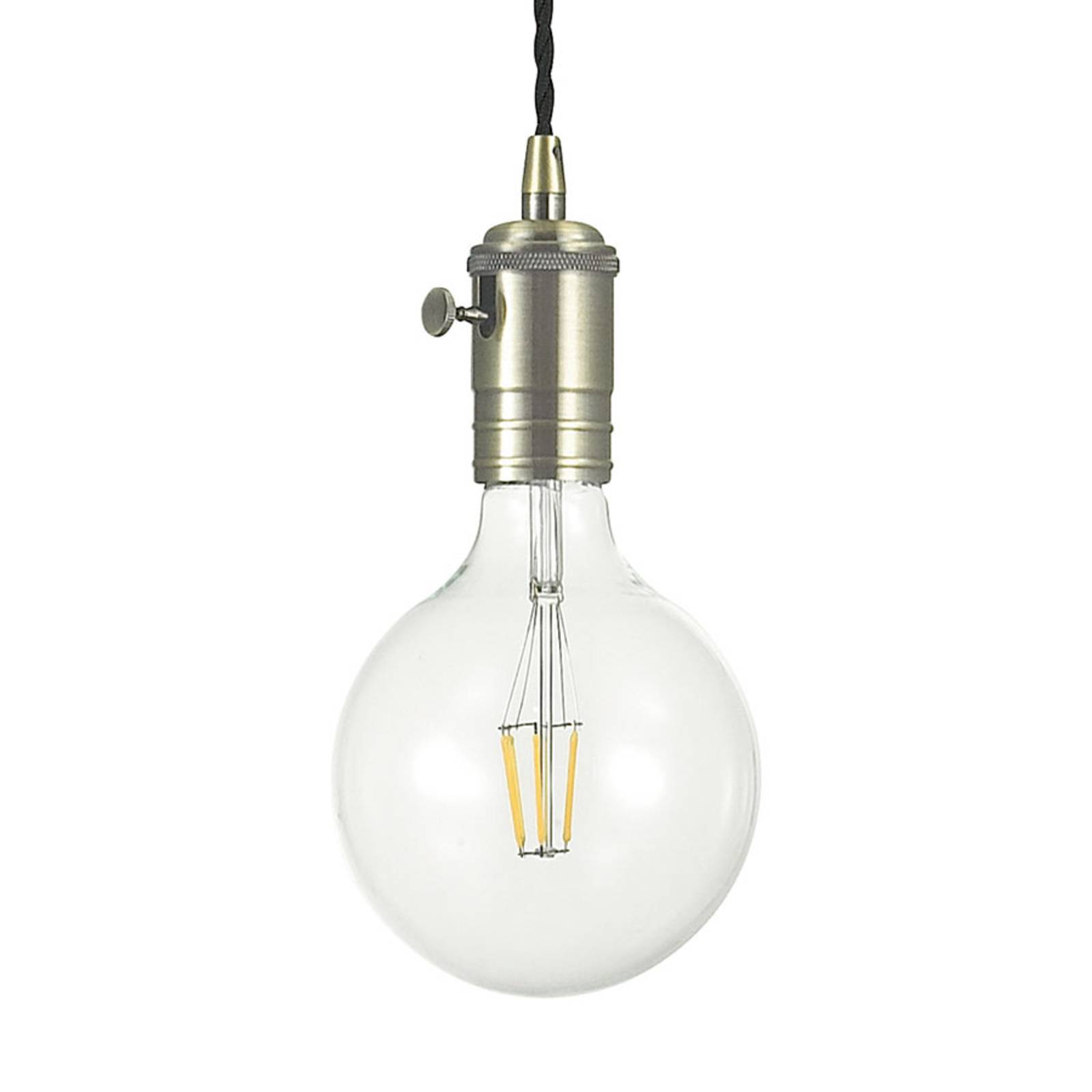 Ideallux Suspension Doc en laiton ancien avec interrupteur Ideallux