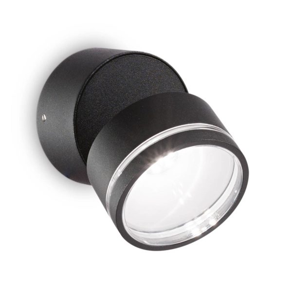 Ideallux Ideal Lux Omega Round applique LED 4 000K noire Ideallux