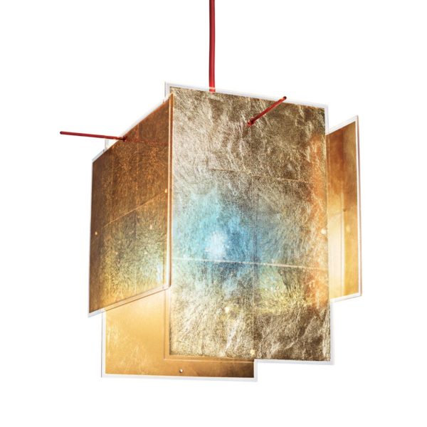 Ingo Maurer Suspension de designer dorée 24 carats 450 cm Ingo Maurer