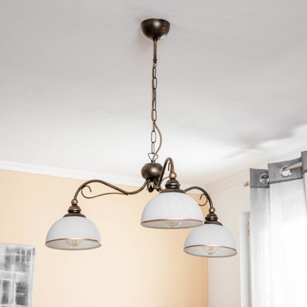 Jupiter Suspension Casale à 3 lampes, Ø 74 cm Jupiter