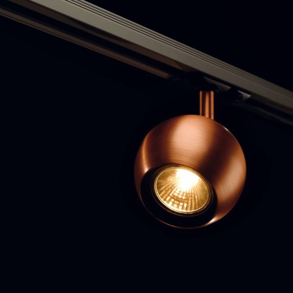 SLV Spot rond Light Eye pour rail monophasé cuivre SLV
