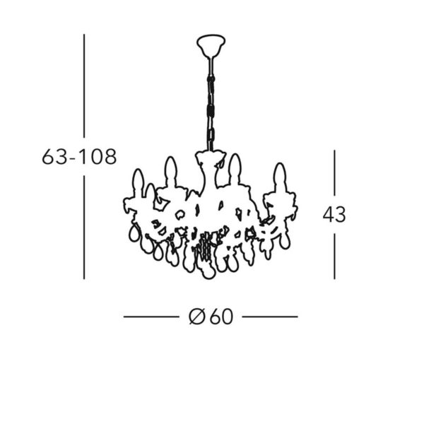 austrolux Lustre de Valerie, laiton, à 8 lampes austrolux