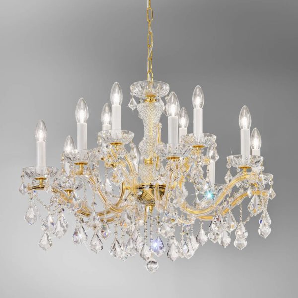 KOLARZ Maria Louise lustre, doré 24 ct, 12 lampes Kolarz