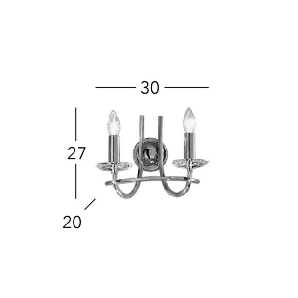 KOLARZ Imperial applique, laiton, à 2 lampes Kolarz