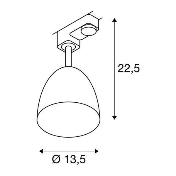 SLV Spot Para Cone 14 pour rail triphasé