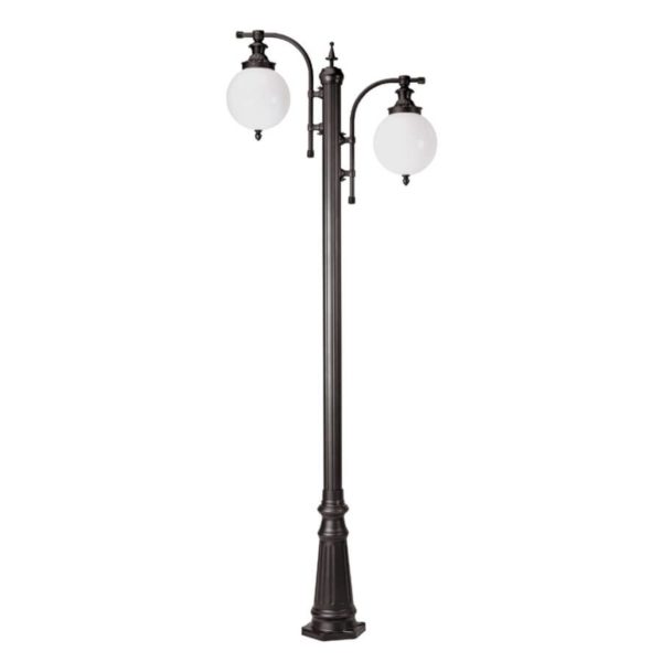 K.S. Verlichting Lampadaire d’extérieur Madeira à 2 lampes anthracite K.S. Verlichting