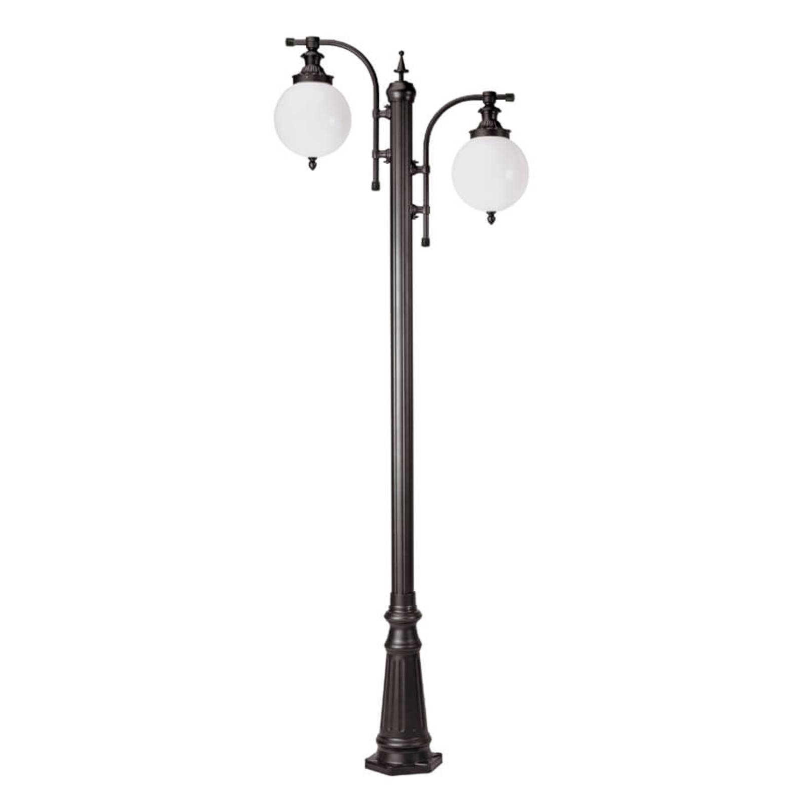 K.S. Verlichting Lampadaire d'extérieur Madeira à 2 lampes anthracite K.S. Verlichting