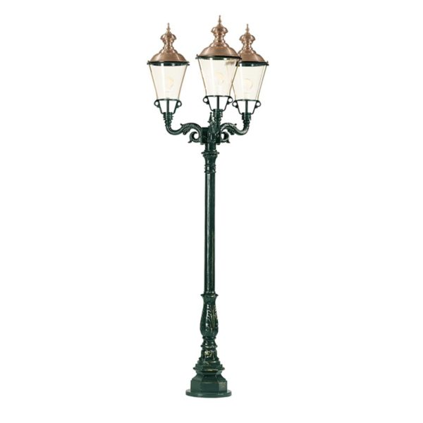 K.S. Verlichting Lampadaire d’extérieur Parijs à 3 lampes, noir K.S. Verlichting