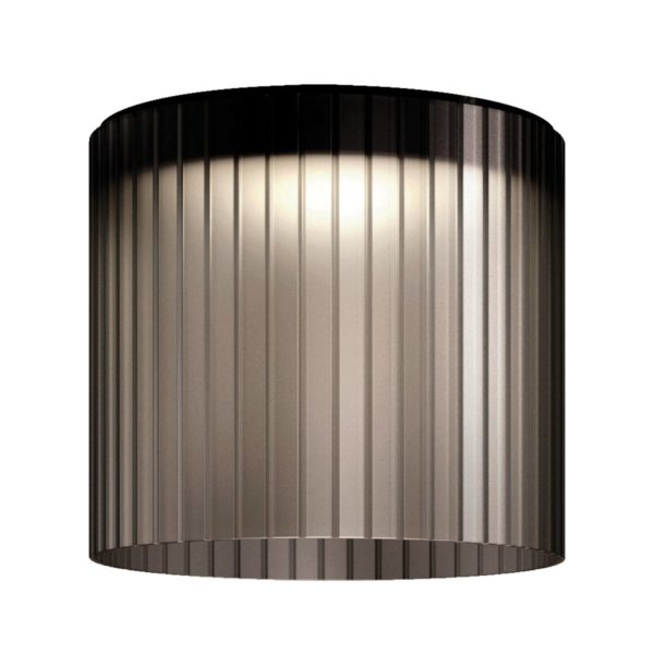 Kundalini Giass – plafonnier LED, Ø 40 cm, gris Kundalini