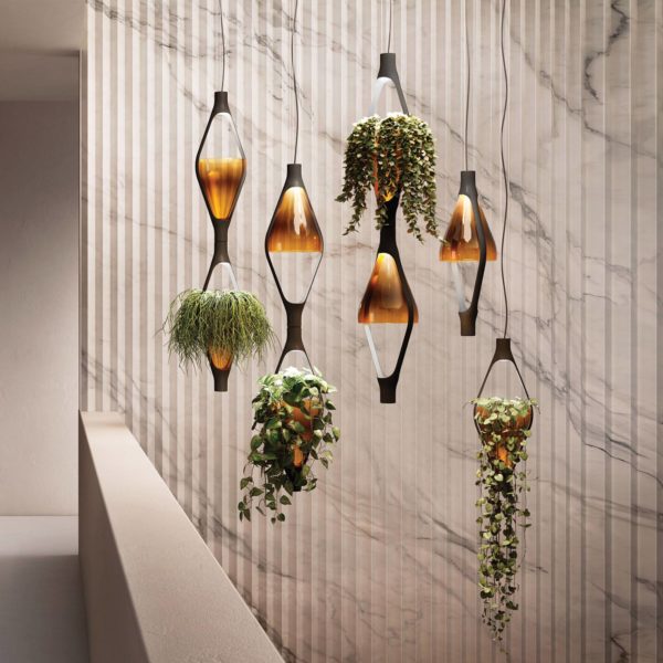 Kundalini Viceversa2 suspension LED 2 lampes ambre Kundalini