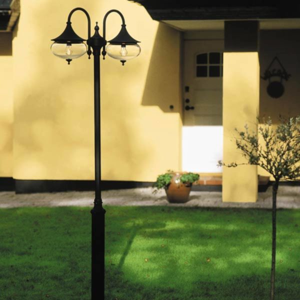 Konstsmide Lampadaire d'extérieur Libra à 2 lampes noir Konstsmide