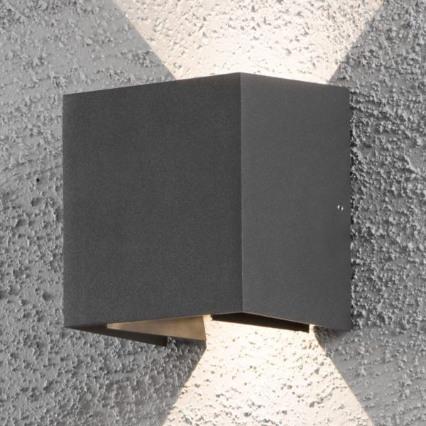 Konstsmide Applique d'extérieur LED Cremona 13 cm anthracite Konstsmide