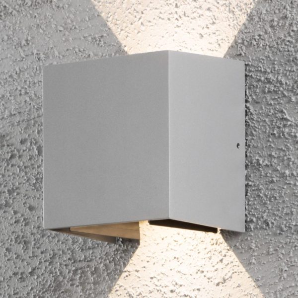 Konstsmide Applique d'extérieur LED Cremona 13 cm grise Konstsmide