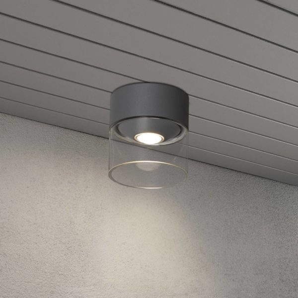 Konstsmide Plafonnier d'extérieur LED Varese gris