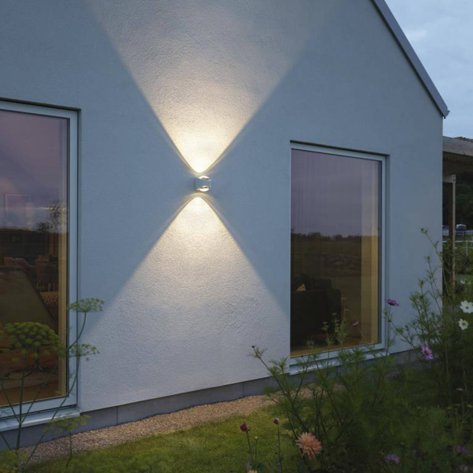 Konstsmide Applique extérieur LED Bitonto 2 lampes blanche Konstsmide