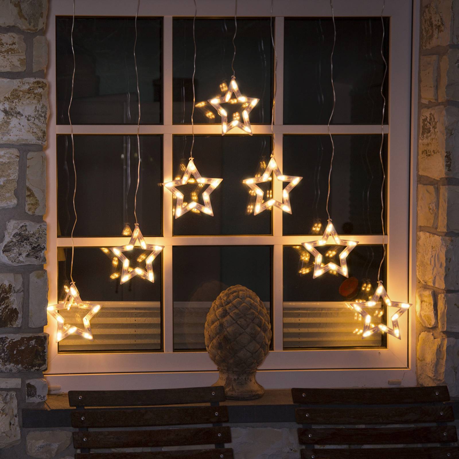 Konstsmide Christmas Superbe rideau lumineux LED Etoiles