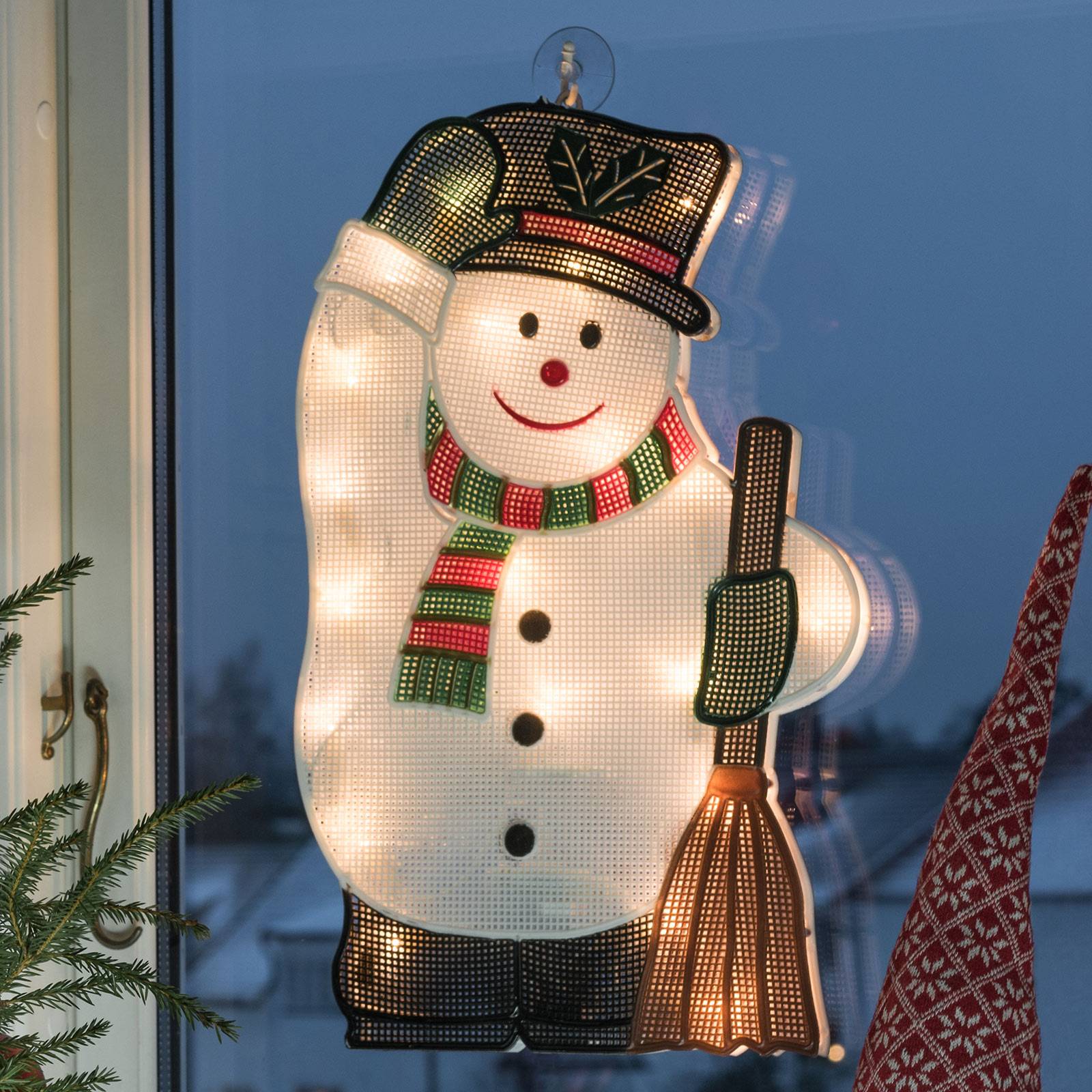 Konstsmide Christmas Intérieur - image fenêtre LED Bonhomme de neige Konstsmide Christmas